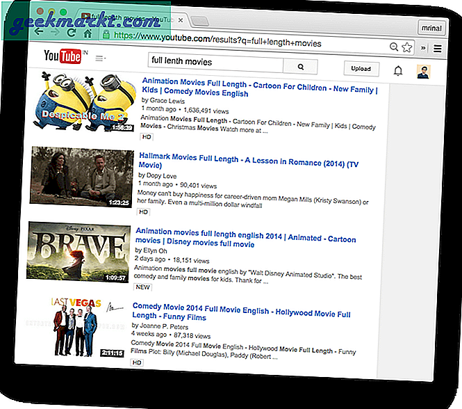 Finn enkelt filmer i full lengde på YouTube