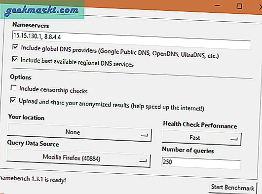 Du kan ikke tilfeldig velge en DNS og håpe den er raskere enn den som leveres av Internett-leverandøren din. Slik kan du bruke DNS Benchmarking Tools for å finne den raskeste DNS-serveren i ditt område.