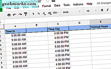 Slik beregner du tid i Google Sheets