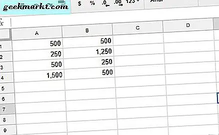 Slik bruker du formler til hele kolonnene i Google Ark
