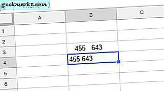 Slik fjerner du mellomrom i Google Ark