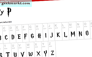 Hvor finner du Harry Potter Font