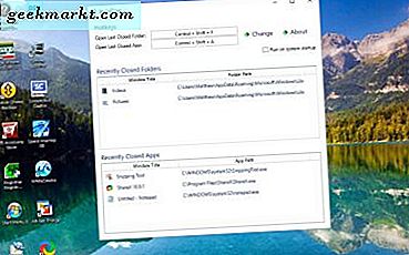 Slik gjenoppretter du nylig lukkede programmer og mapper med hurtigtaster